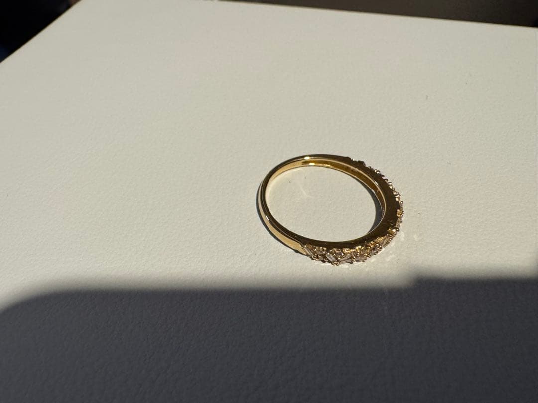 ハーフエタニティ　k18 ダイヤモンドリング　バケットカット　0.30ct