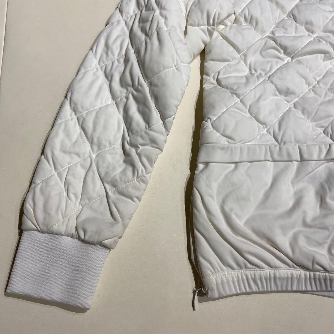 Callaway ホワイト キルティング ダウンジャケット フード付き 中綿