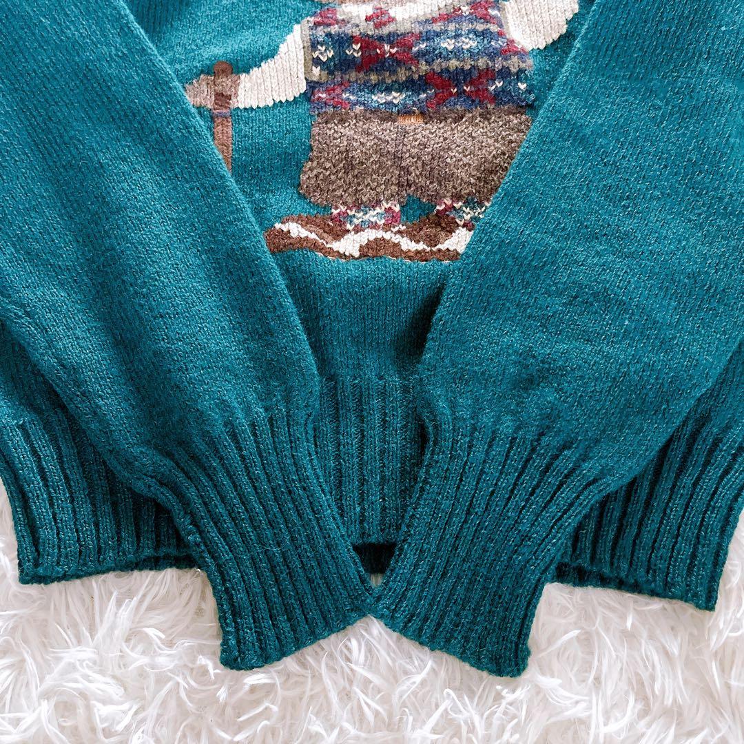 POLO Ralph Lauren】RL'92 ポロベア ニットセーター 緑 - メルカリ