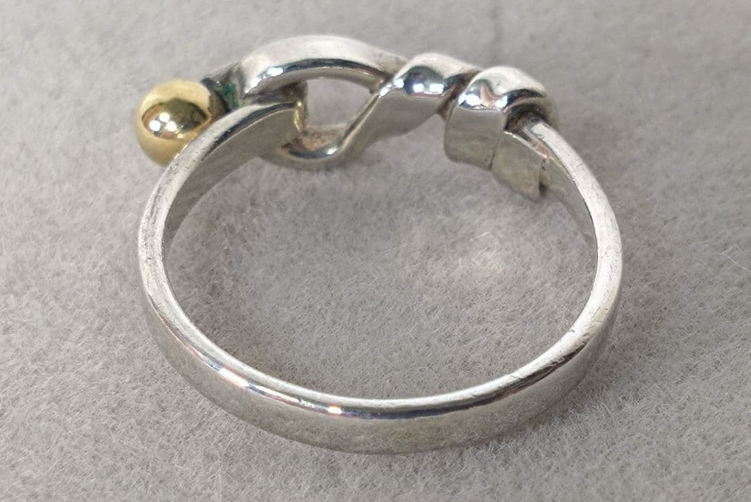 Tiffany&Co. フック＆アイ リング ＃12 Ag 750 K18