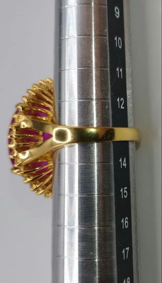 ルル様ご予約 天然ピンクルビー 30.85CT sv925 24k仕上 指輪