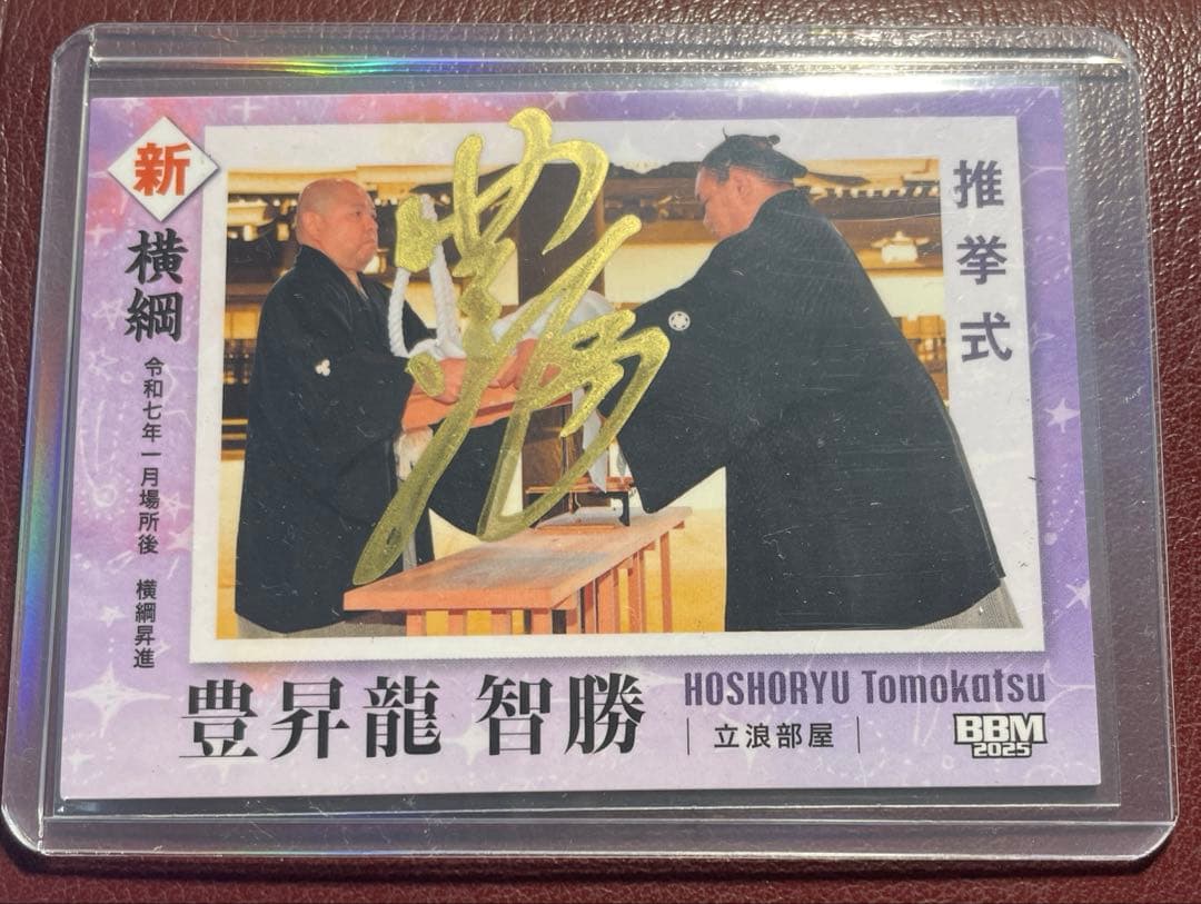 大相撲 横綱 豊昇龍 直筆 サイン カード 大相撲 横綱 豊昇龍 直筆