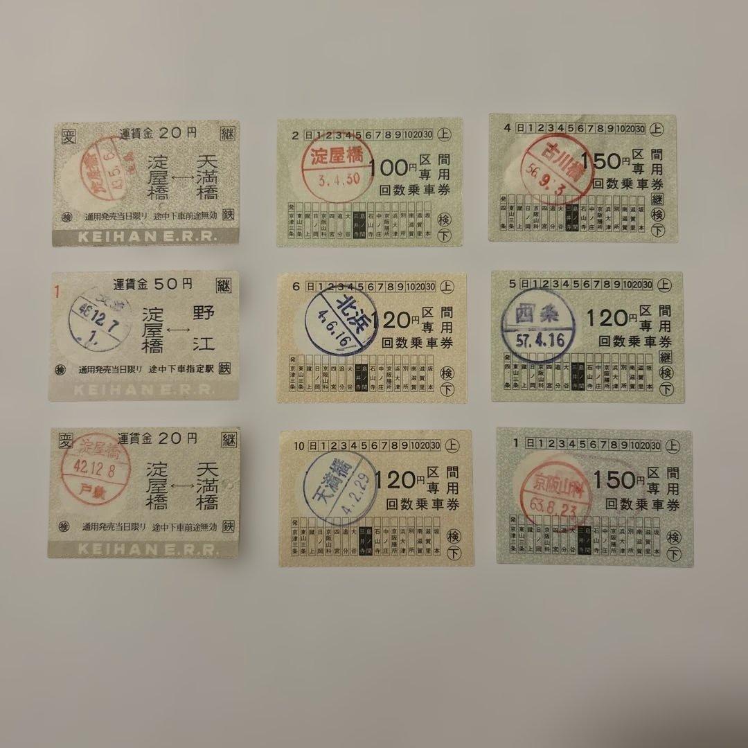 京阪 国鉄 JR 切符 乗車券 鉄道 入場券 特急券 昭和レトロ 廃品 軟券