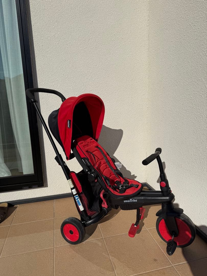 smartrike 三輪ベビーカー　黒赤＊三輪車