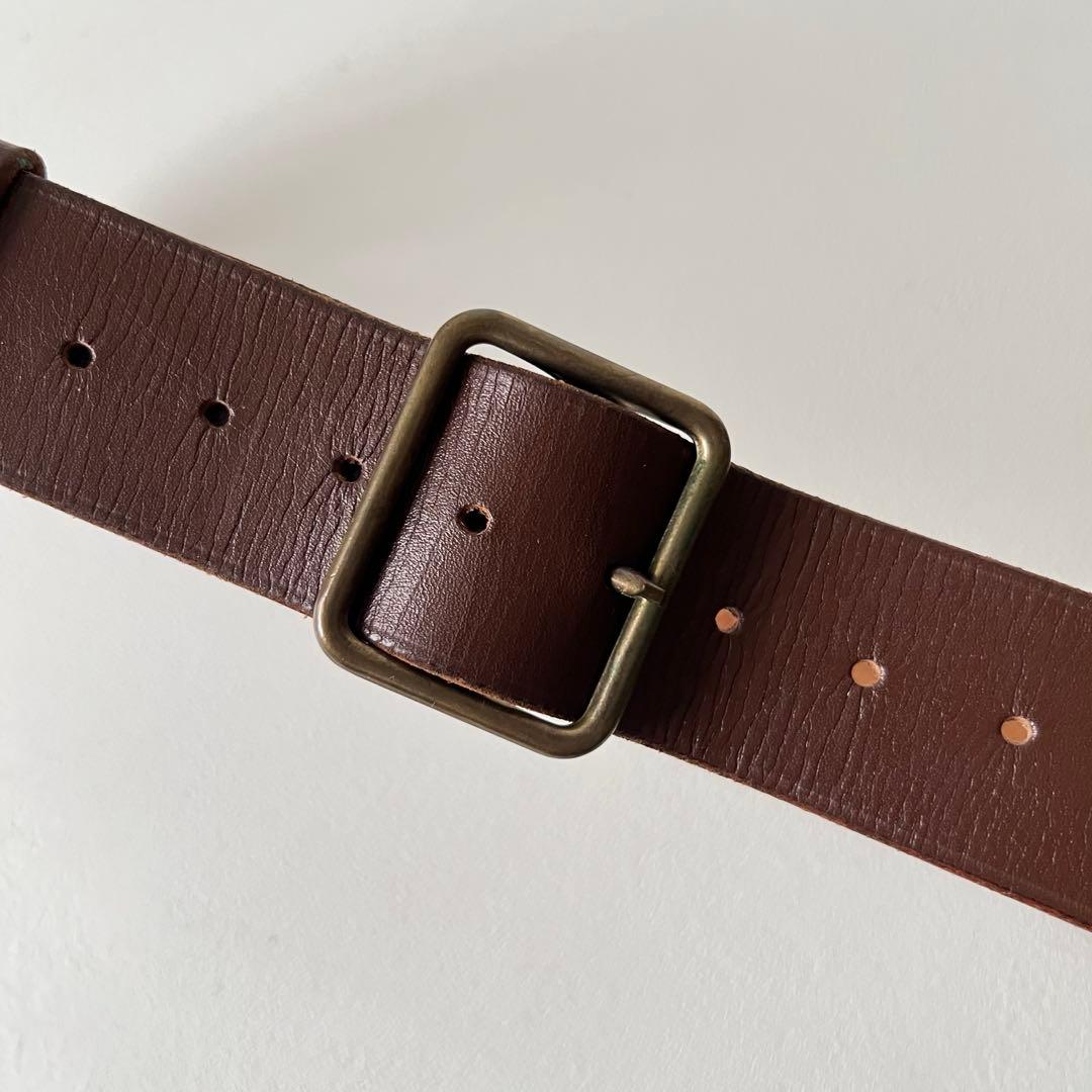デッドストック】スイス軍 ベルト ヴィンテージ レザー ブラウン