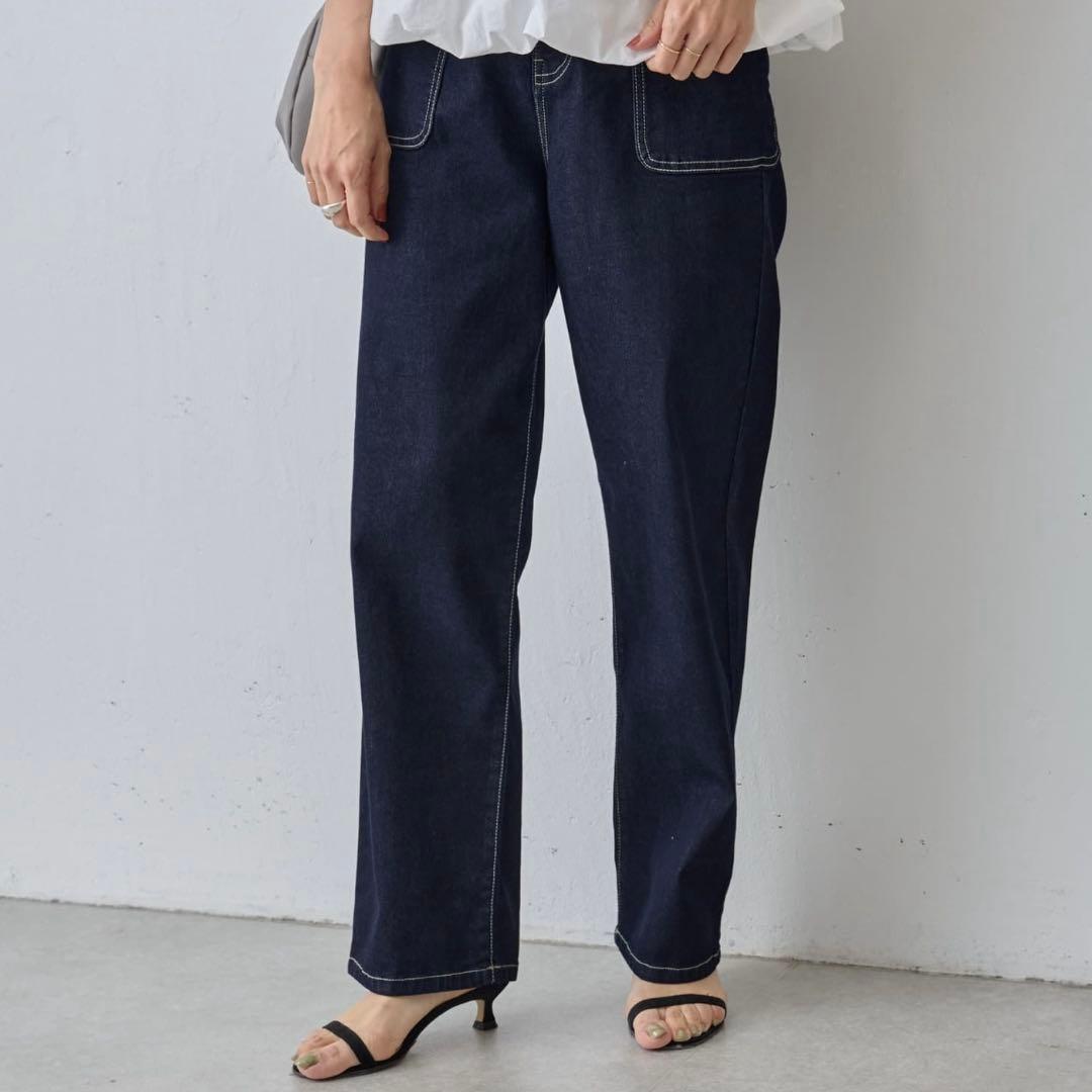 ビアズリー beardsley ストレッチ　デニムパンツ BEARDSLEY（ビアズリー）の「ストレッチバギーデニムパンツ（デニム