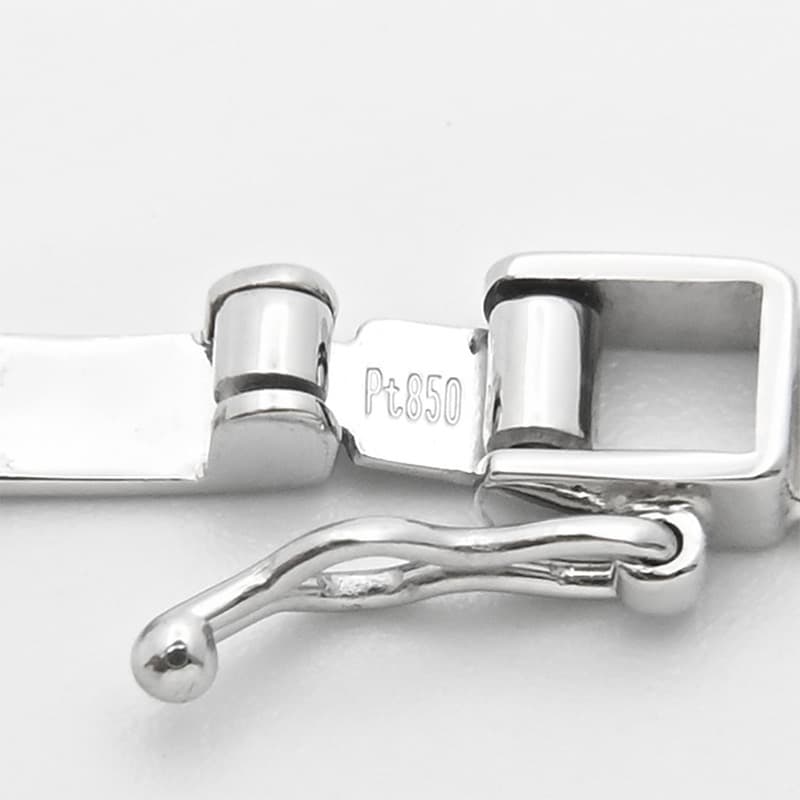 PT850(プラチナ) 喜平ブレスレット 6面ダブル 10.0g 18cm 新品