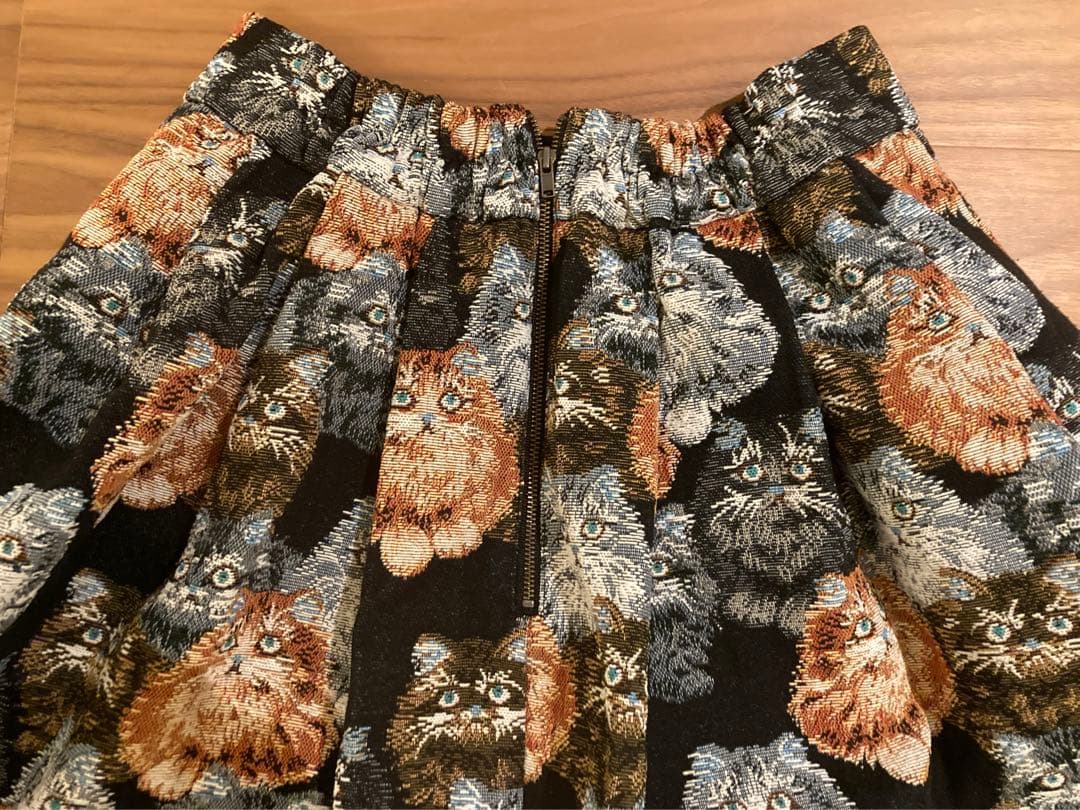 mmts / 秋冬ゴブラン織☆猫いっぱいスカート - メルカリ