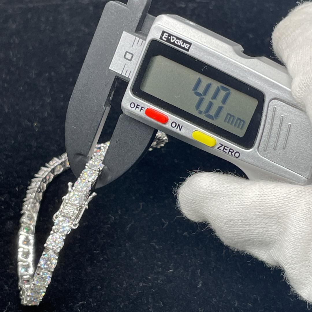 モアサナイト ブレスレット 4ミリ 16cm 【4BS16】