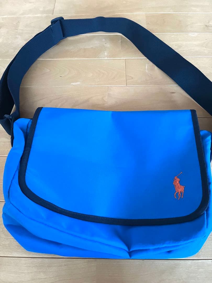 Polo Ralph Lauren 青 ショルダーバッグ メッセンジャーバッグ - メルカリ