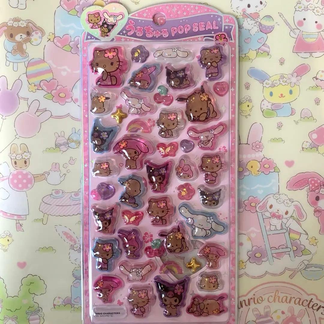 サンリオキャラクターズ うるちゅるポップシール サンリオ 日焼け