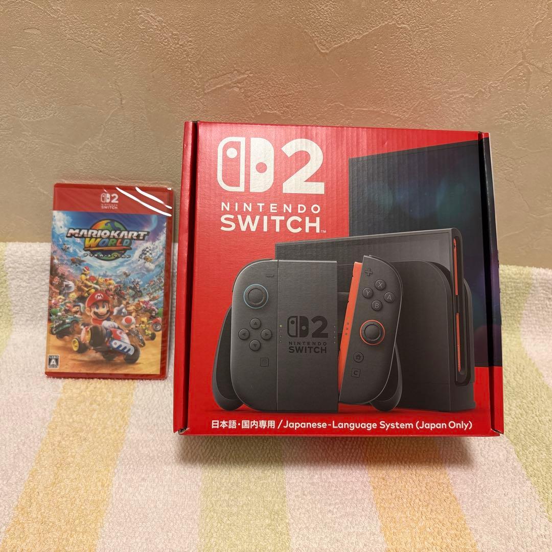 新品 Nintendo Switch2本体+マリオカートワールド（パッケージ版） Amazon.co.jp: Nintendo Switch 2(日本語・国内専用) マリオカート
