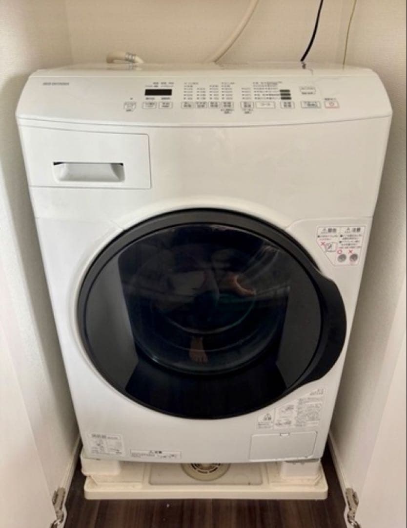 2024年購入　IRIS OHYAMA製のホワイトドラム式洗濯乾燥機 IRIS OHYAMA（アイリスオーヤマ） 洗濯機 ドラム式 8kg 乾燥機 洗濯
