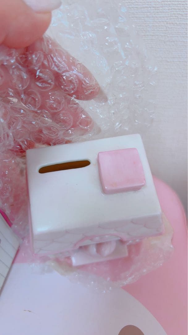 レトロ品！マイメロ 陶器の貯金箱