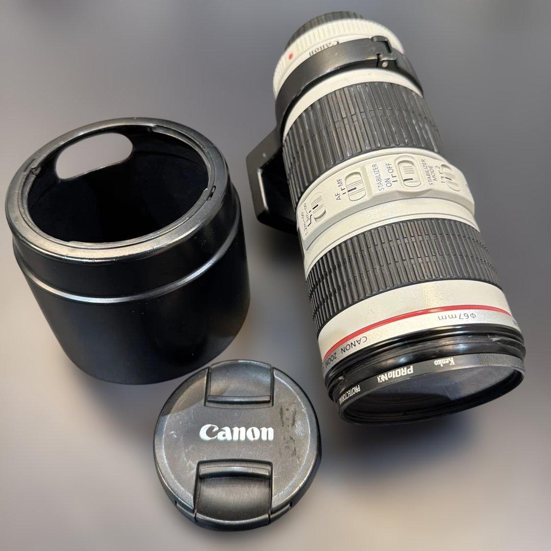 Canon EF70-200mm F4L IS USM フード、三脚座付き Amazon | iShoot フルメタル三脚マウントリング Canon EF 70-200mm f