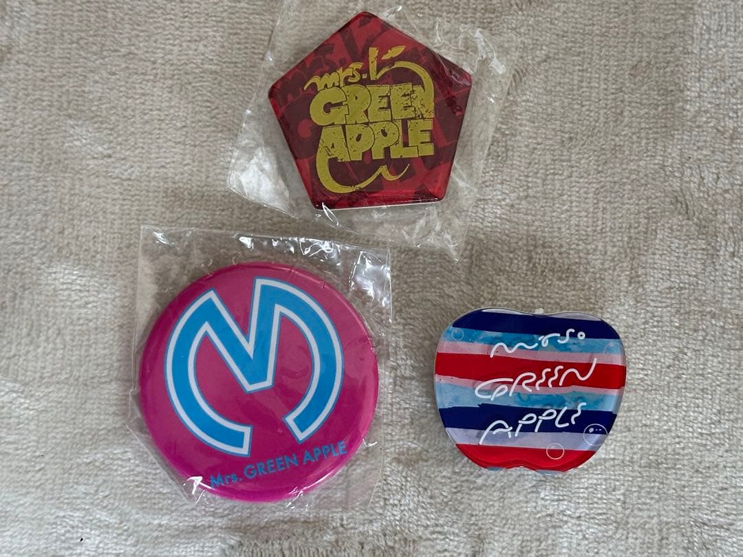<レア> Mrs. GREEN APPLE ラバーバンド　ピンバッジ　7点セット