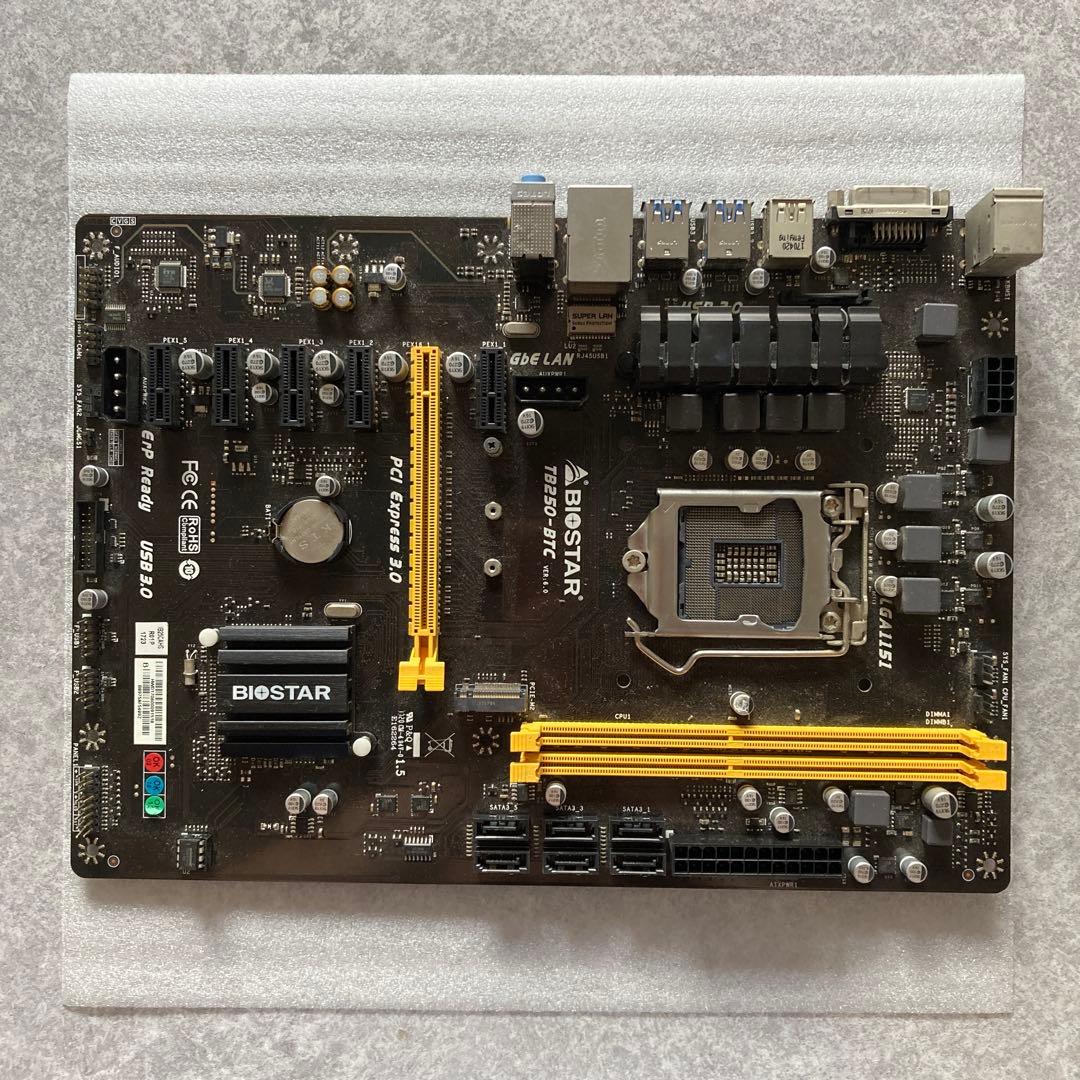 ジャンク BIOSTAR TB250-BTC マイニング用マザーボード - メルカリ