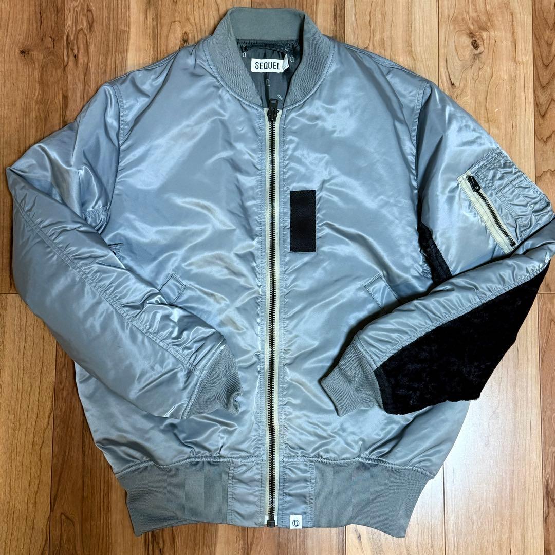 希少☆sequelシークエルMA-1シルバーグレーXL藤原ヒロシ - メルカリ