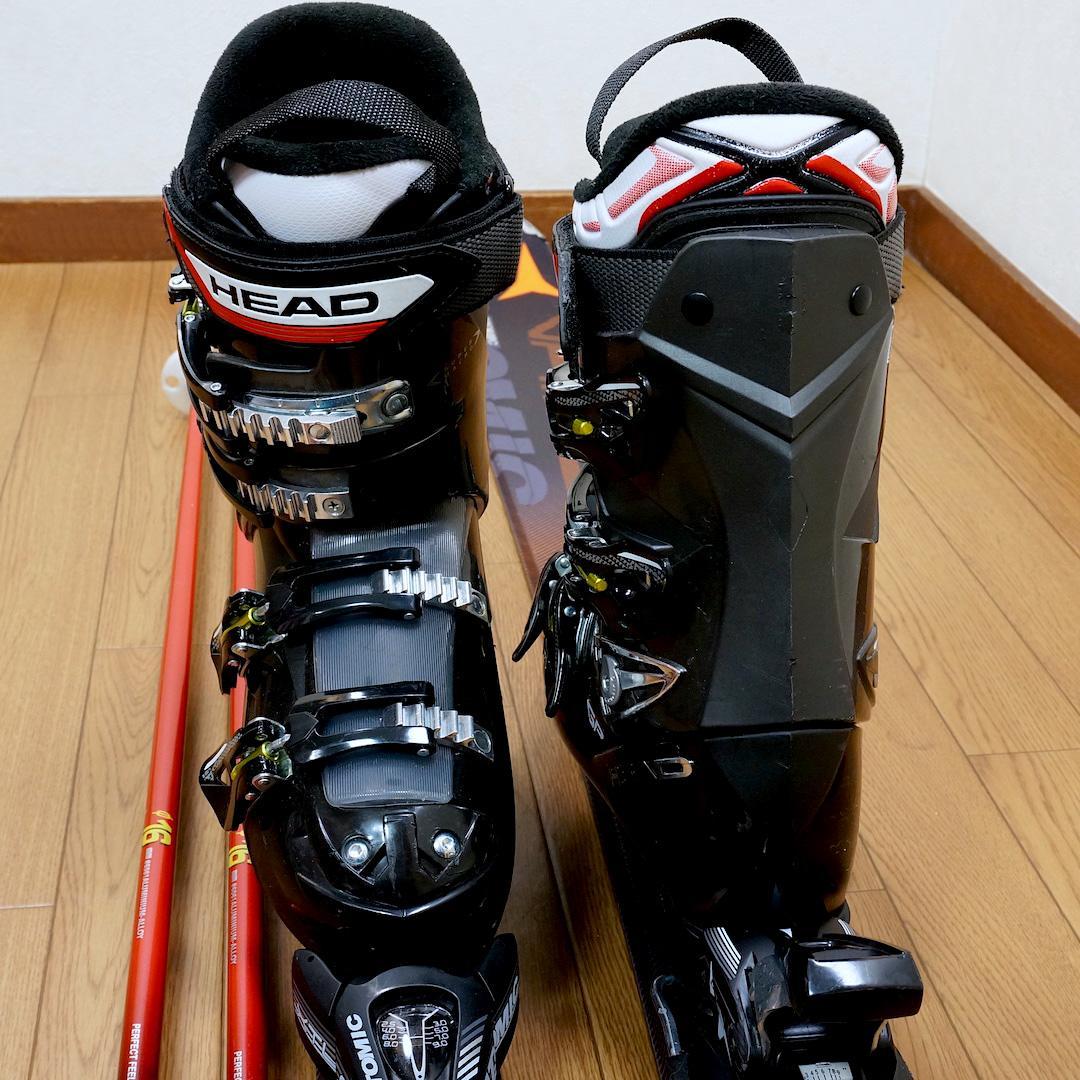 メンテ済 157cm 靴26～26.5cm ATOMIC スキーセット (160