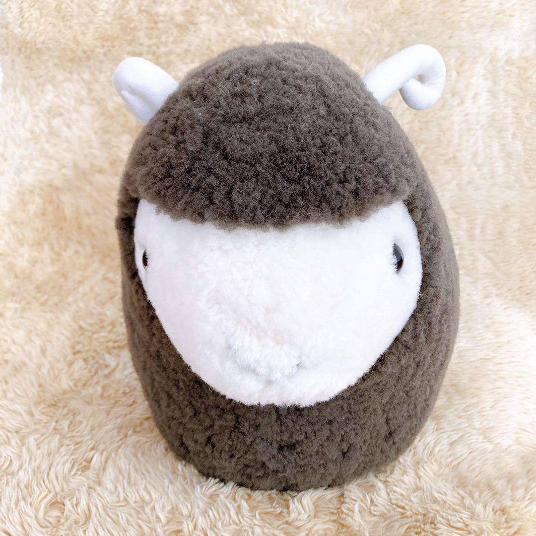 じぶんまくら羊 ぬいぐるみ 本物 ムートン 100% - メルカリ