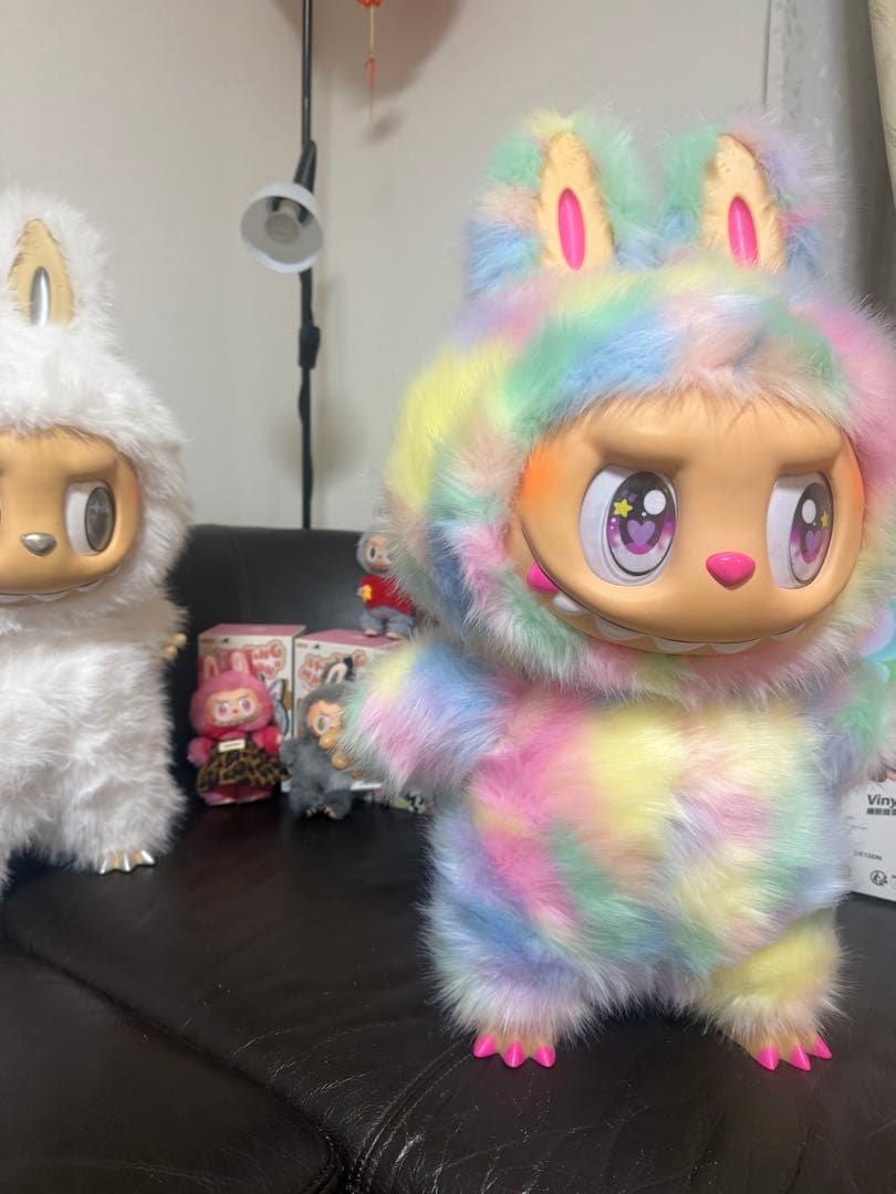 超特大60cmマカロンジモモ 夢色ふわもこ羽付き＆ピンクびれ スペシャルオーダー