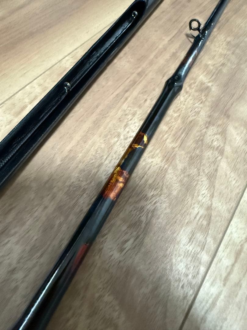 軟調 旭信和竿 金箔の珍しい層塗り 布袋竹