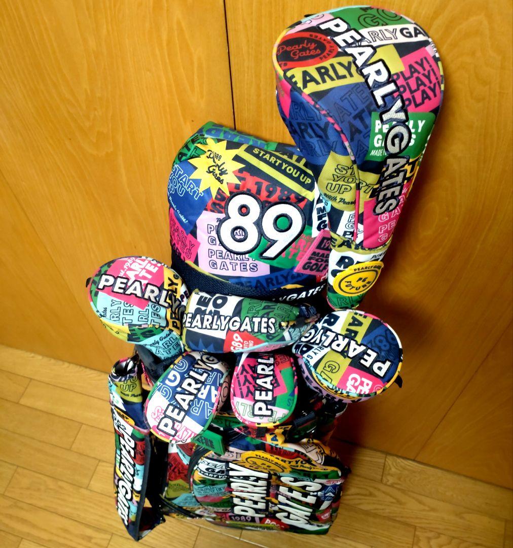 パーリーゲイツ カラフルワッペン キャディバッグ ヘッドカバー バッグ