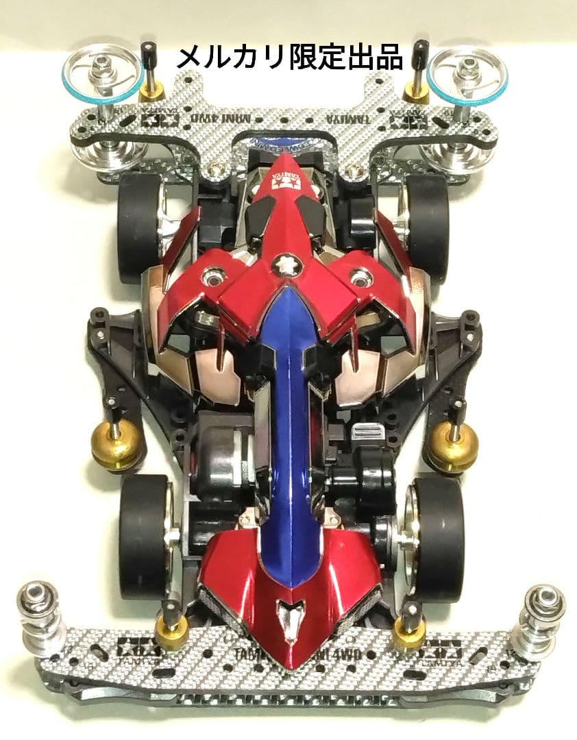 ミニ四駆　マッハフレーム　ブラックメッキ　シルバーカーボン　純正のみ　未走行