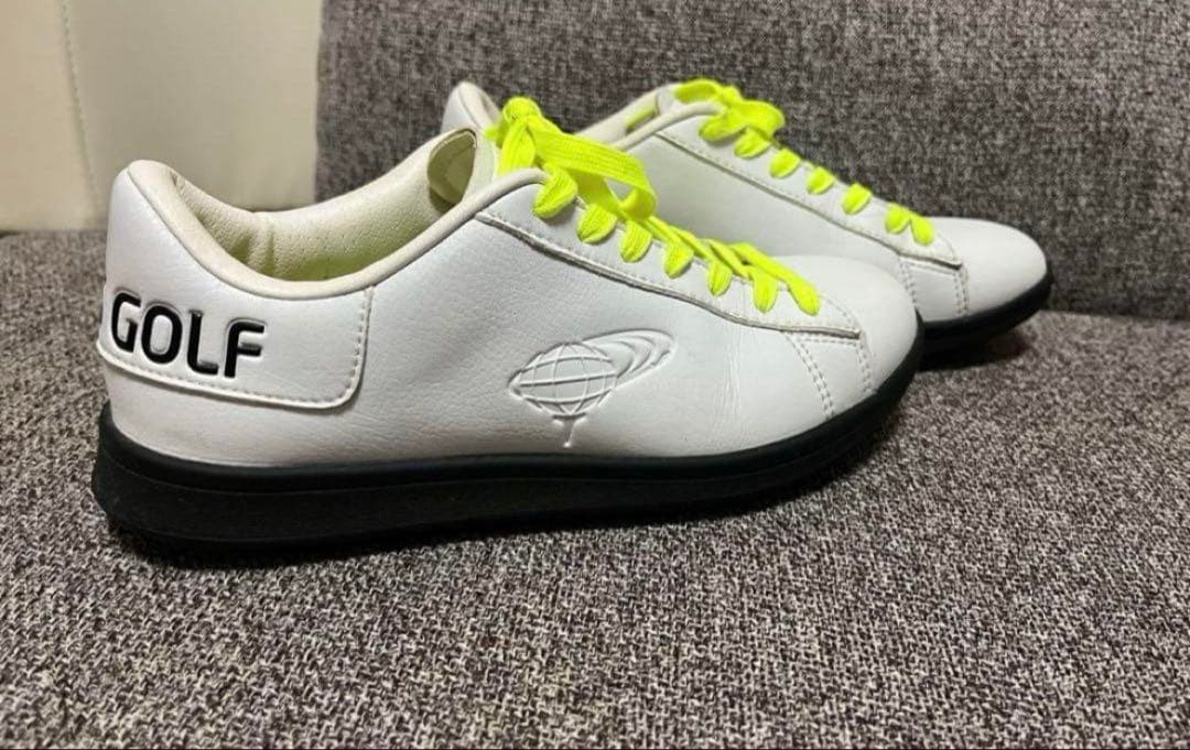BEAMSGOLF ゴルフシューズ 23.5cm ロゴホワイト/イエロー