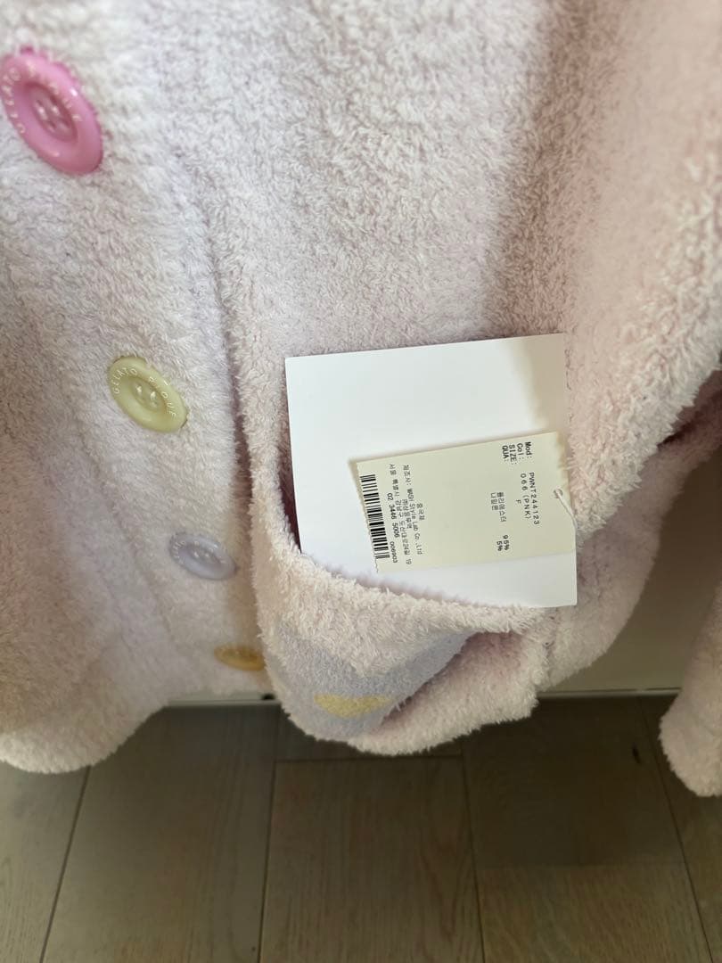 新品未使用】ジェラピケ韓国限定 花刺繍カーディガン ピンク