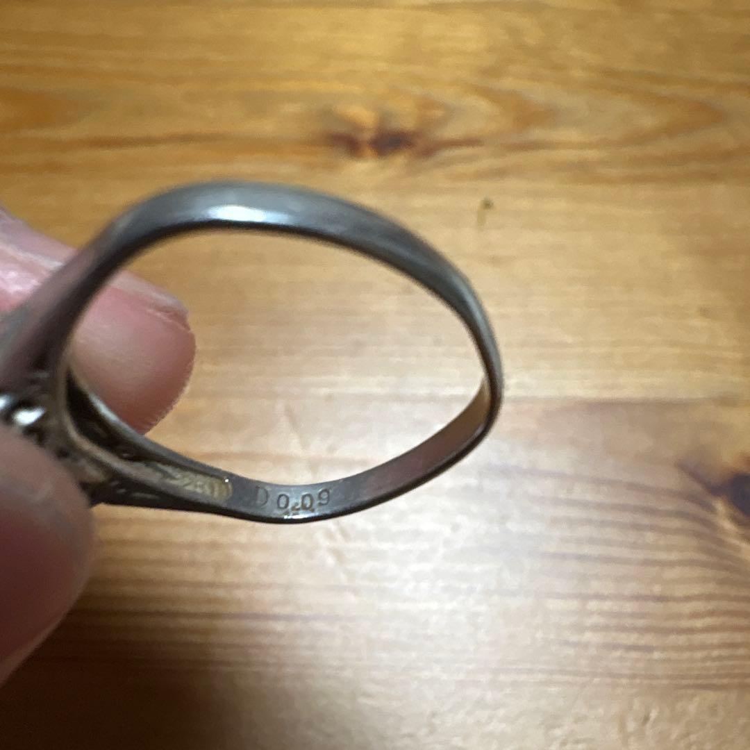 Pt900 ダイヤモンド 0.62ct D0.09 リング 総重量5g プラチナ