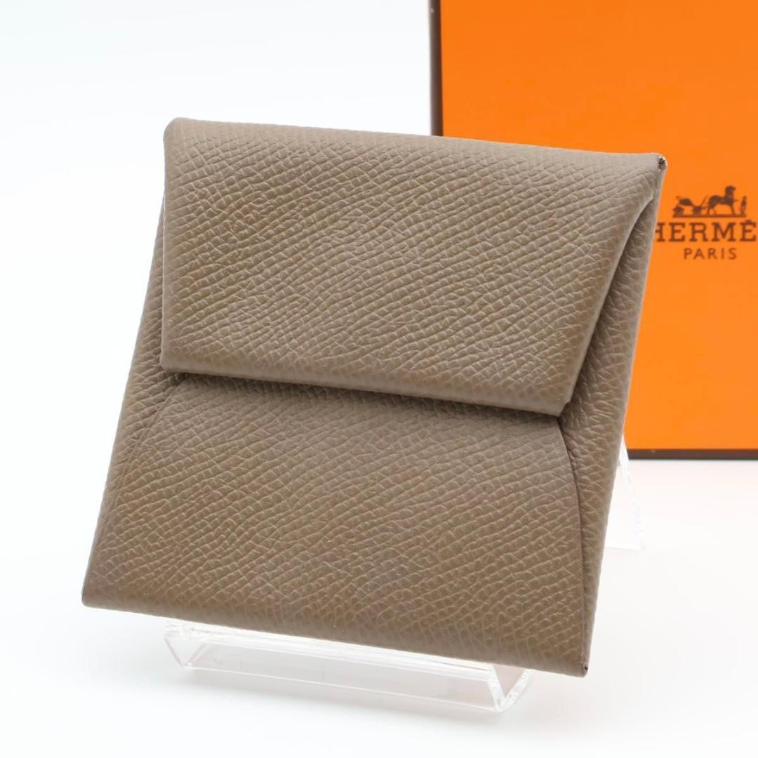 極美品】HERMES バスティア エトゥープ ヴォーエプソン コインケース