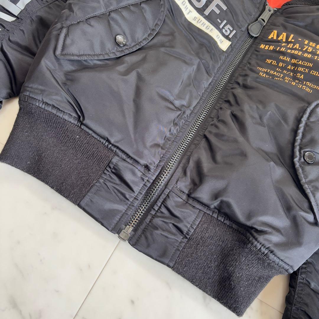 美品 アヴィレックス MA-1 フライトジャケット バード刺繍 VBF-151