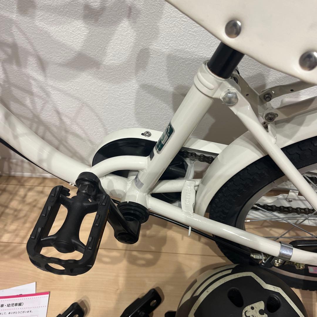 美品 引取り限定 子供用 16インチ 自転車 ホワイト bikke ブリヂストン