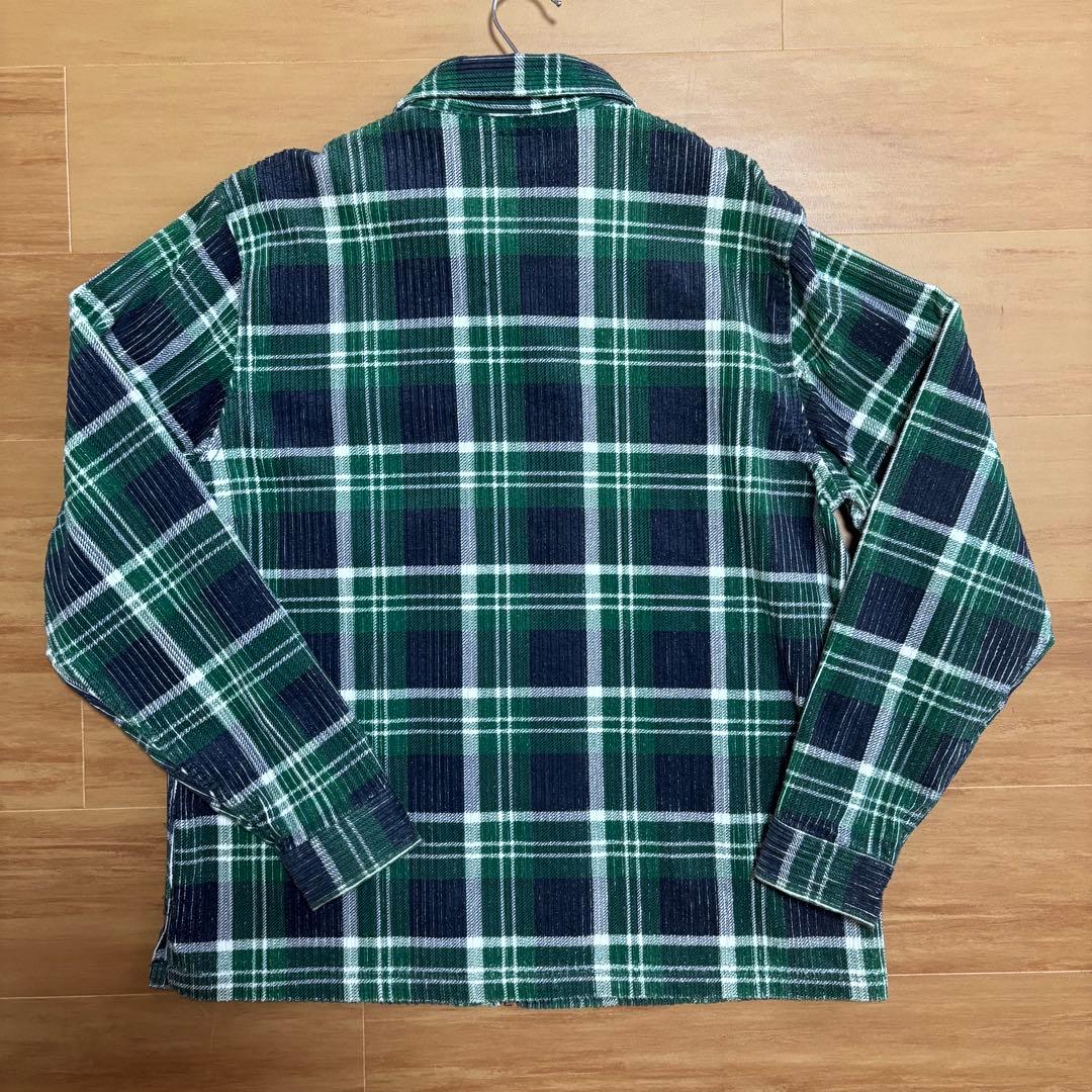 STUSSY ステューシーチェックシャツ ジップアップシャツ M ブルゾン