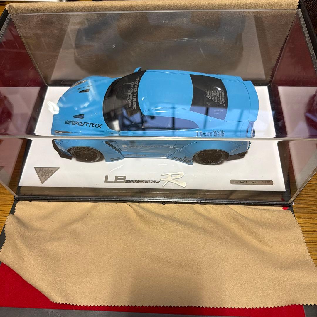 LBWK Nissan GT-R ライトブルー 1/18 MAKE UP