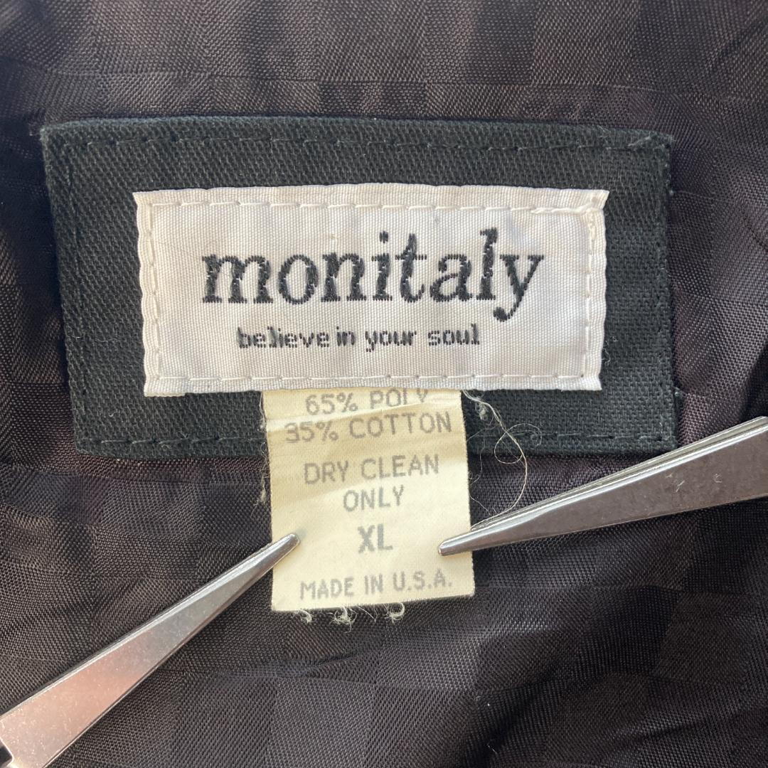 monitaly USA製 斜めジップ ライダースジャケット ヴィンテージ感