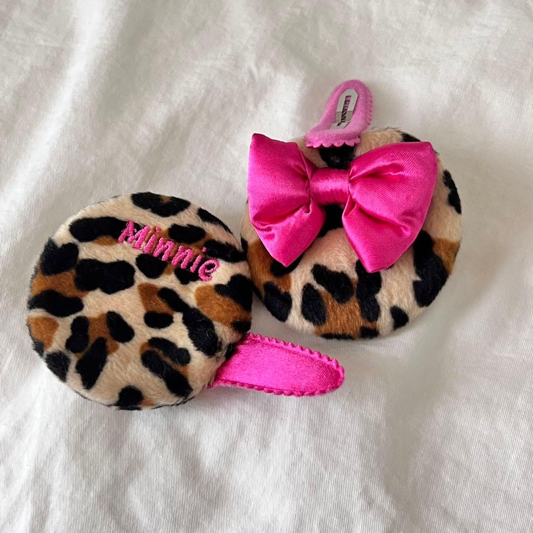 ディズニー ミニー リボン ヒョウ柄 ヘアピン - メルカリ