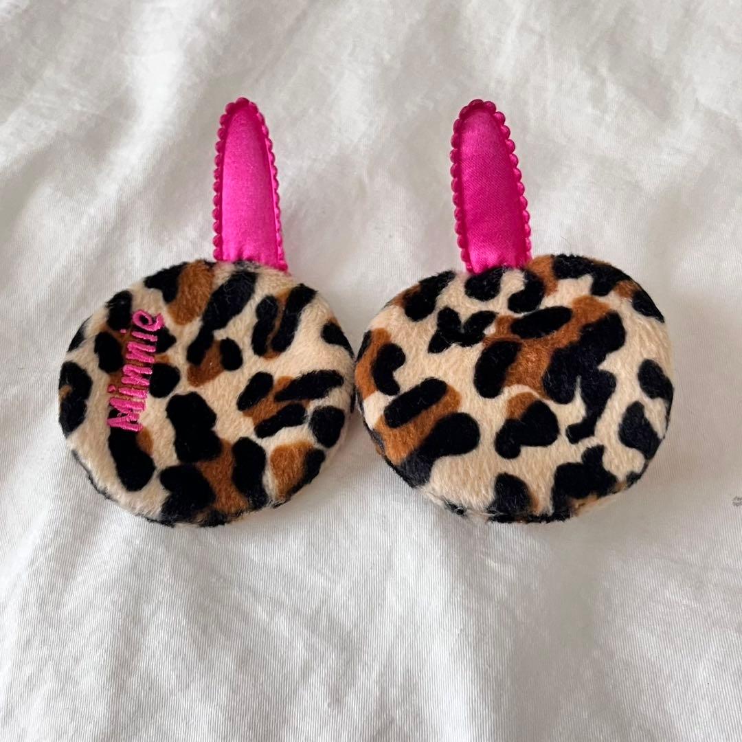 ディズニー ミニー リボン ヒョウ柄 ヘアピン - メルカリ