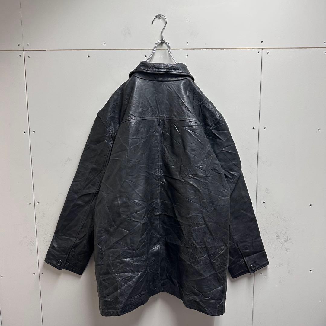 野村訓市様着用】OLD GAP 90s レザー カーコート 本革 - メルカリ