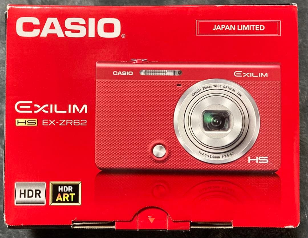 超美品　CASIO HS EXILIM EX-ZR62 レッド　元箱全付属品付 超美品 CASIO HS EXILIM EX-ZR62 レッド 元箱全付属品付 - メルカリ