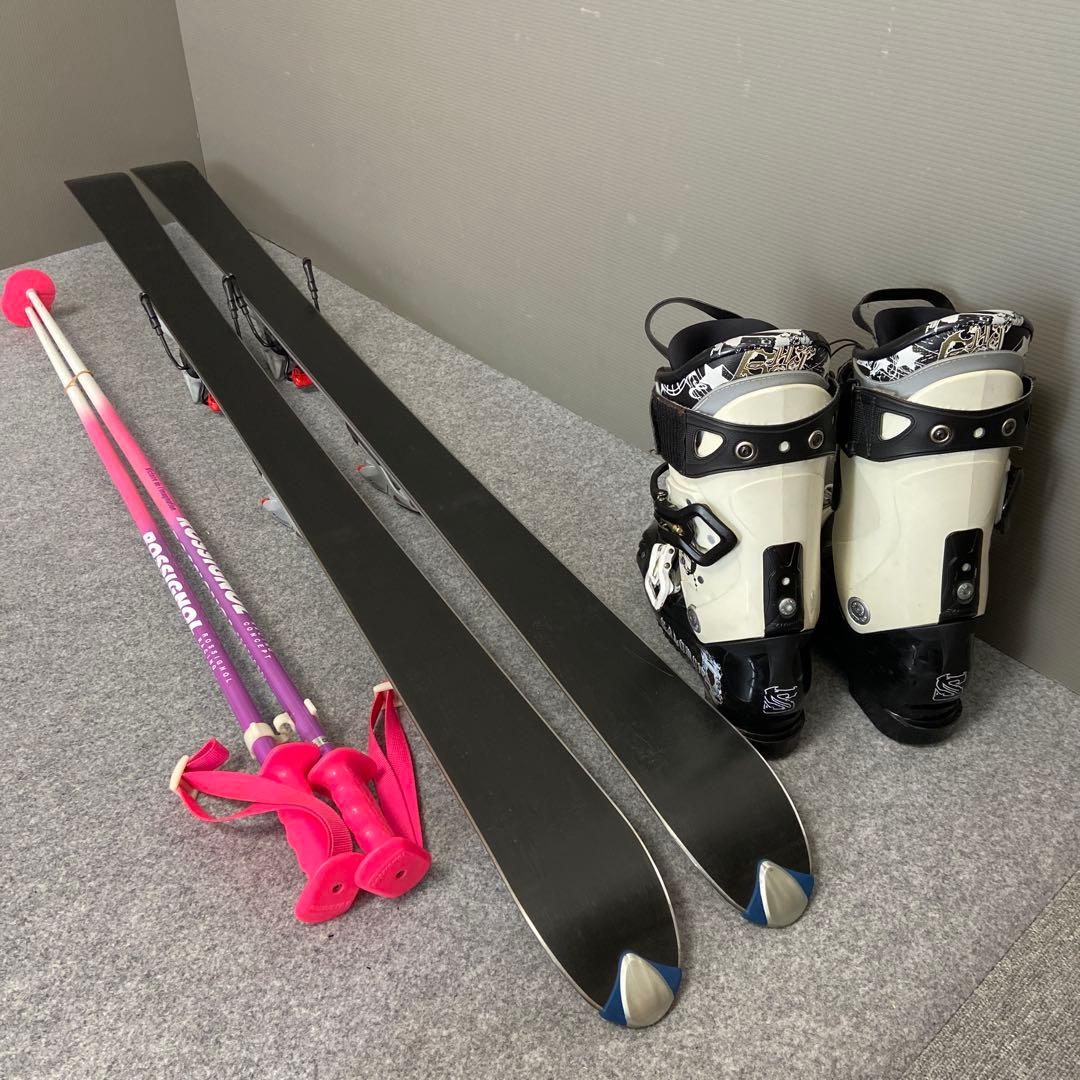 ☆短めな板お探しの方 メンテ済スキーセット板160cmブーツ27~27.5cm