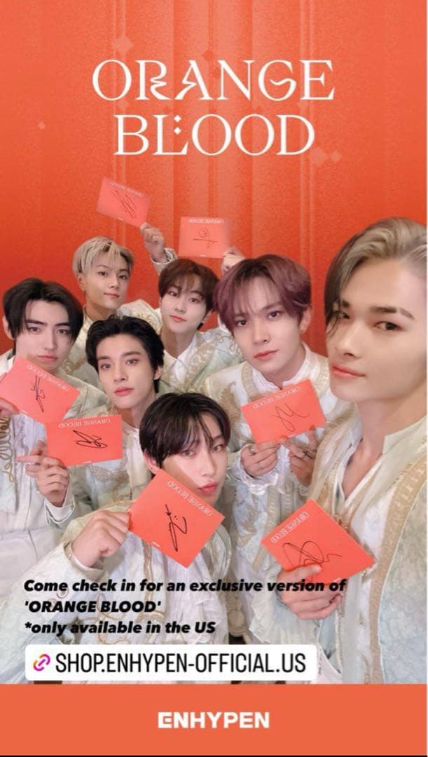 ENHYPEN ニキ 直筆サイン US限定 ORANGE BLOOD - メルカリ