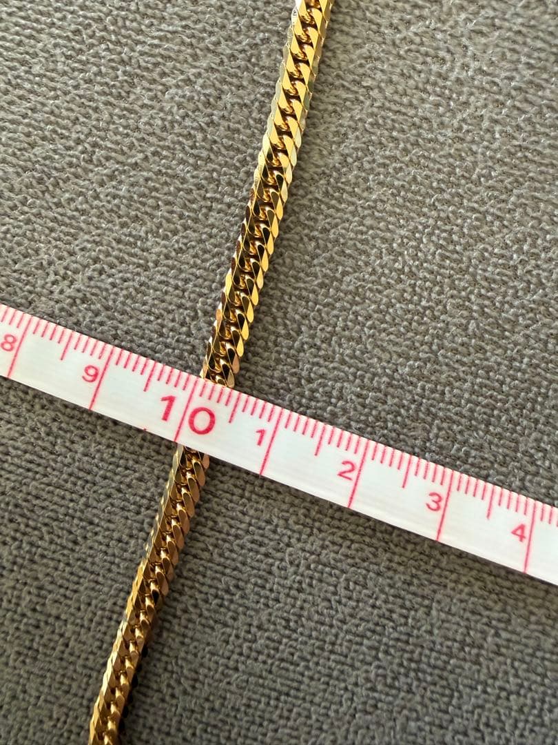 K18イエローゴールド 6面カットダブル喜平ブレスレット 18cm 10.3g