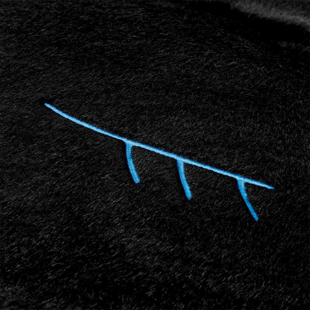 カイカイキキ『村上隆』お花クッション / ブラックx青 (60cm)