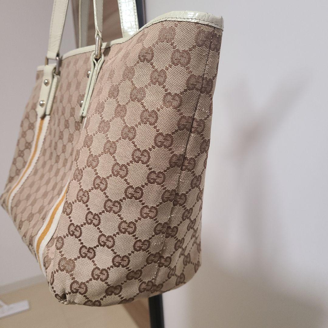 GUCCI グッチ GGキャンバス シェリーライン トートバッグ A4サイズOK