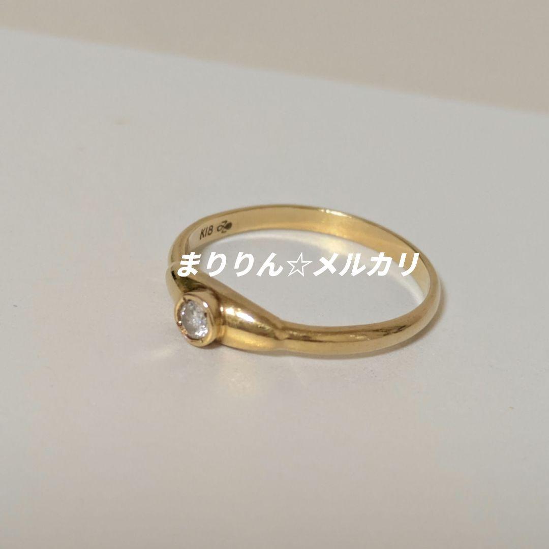 K18 ダイヤモンドリング ジュエリーマキ - メルカリ