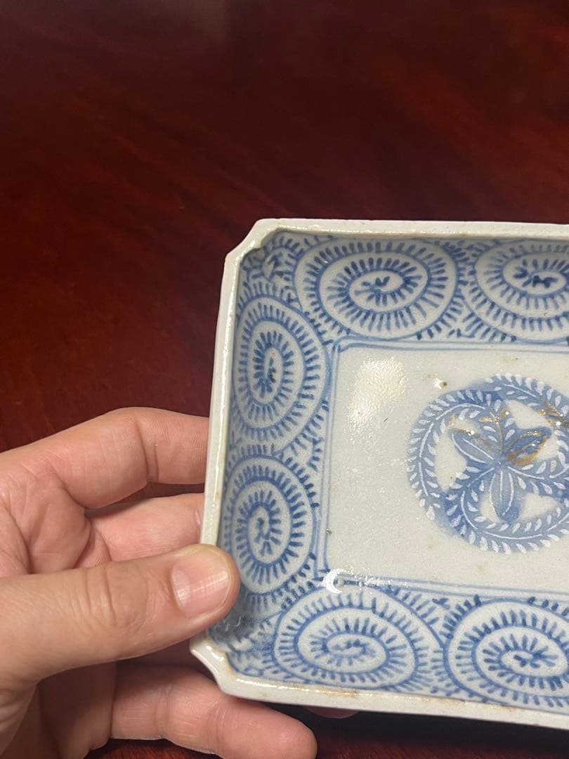 切込 長皿 蛸唐草 古伊万里 民藝 民芸 くらわんか 会津本郷 波佐見