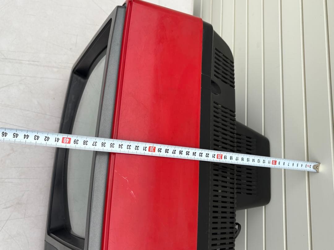 1978年製□昭和レトロ□SHARP ブラウン管テレビ CT-1405R 赤色 - メルカリ