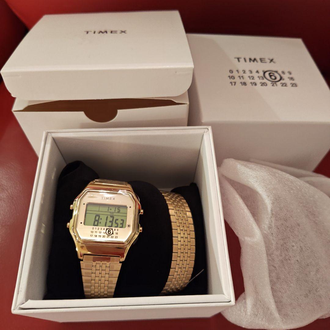 MM6 TIMEX ゴールド デジタル腕時計 - メルカリ
